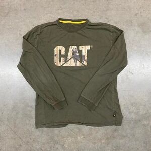 Y2K Khaki Cat long sleeve shirt
